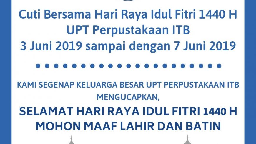 Cuti Bersama Hari Raya Idul Fitri 1440 H