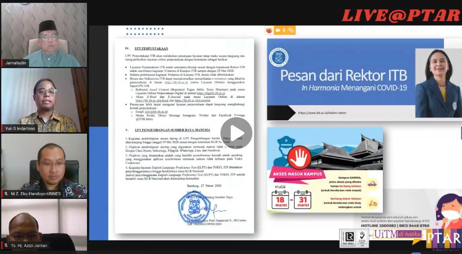 Diskusi Panel: Layanan Perpustakaan selama Pandemi