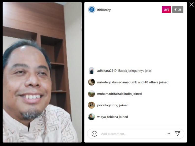 Live Instagram, Perpustakaan ITB