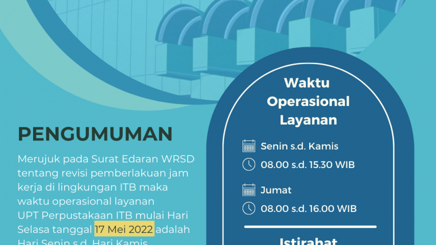 Jam Layanan UPT Perpustakaan (terbaru)