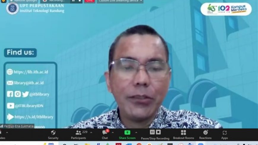 Orientasi Perpustakaan Bagi Mahasiswa Baru ITB Program Pascasarjana dan Profesi Tahun 2022