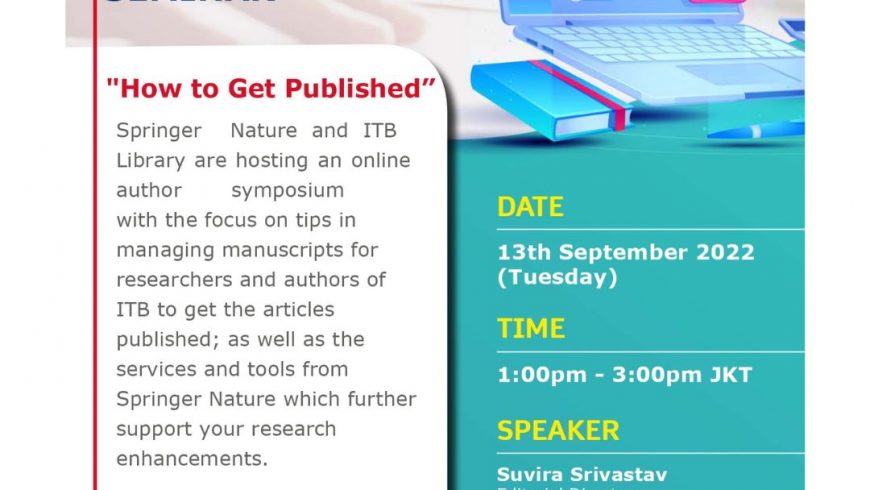 Springer Nature Authorship Seminar “How to Get Published”