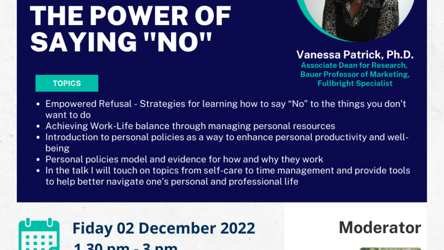 Sharing Session: The Power of Saying NO