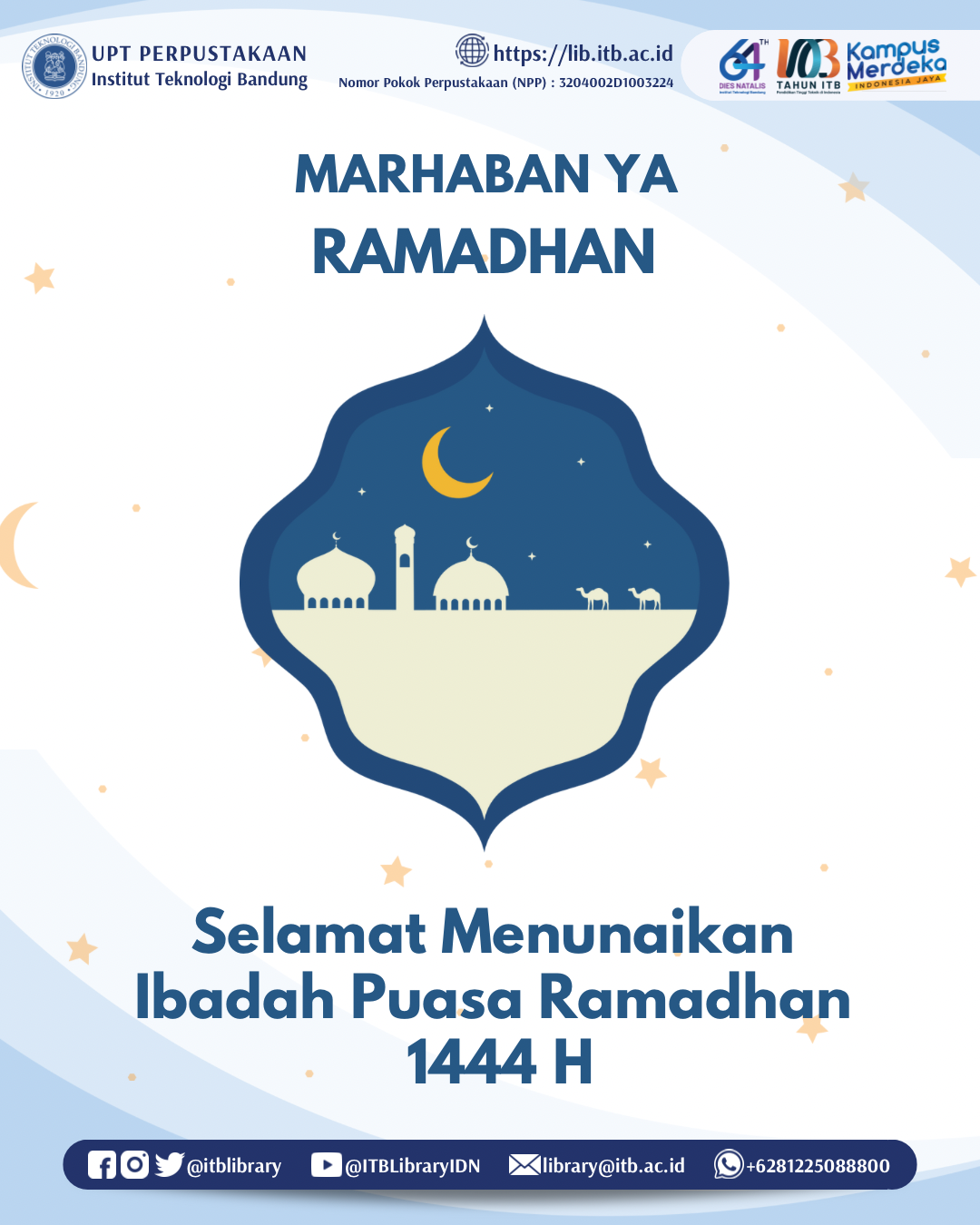 Selamat Menunaikan Ibadah Puasa Bulan Ramadhan 1444 H