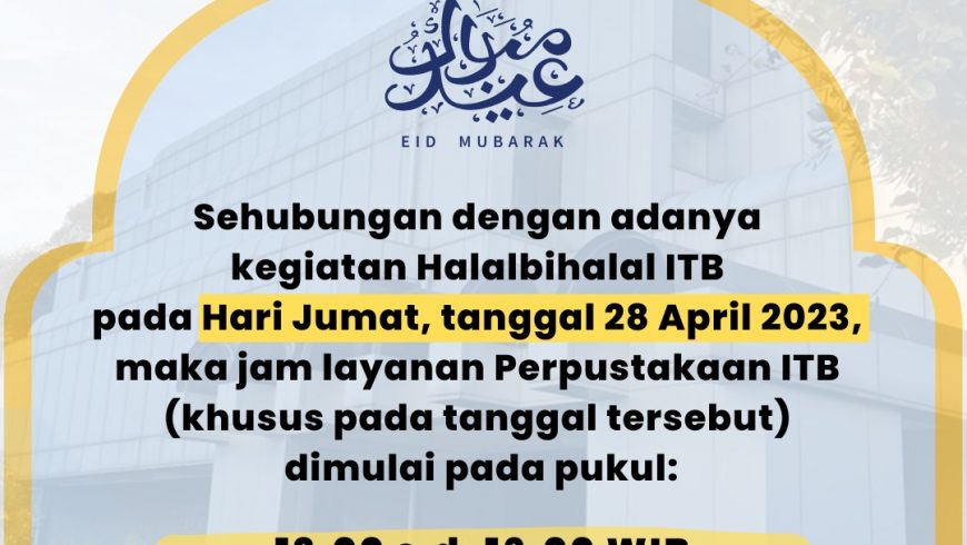 Pengumuman Jam Layanan di Hari Jumat, tanggal 28 April 2023