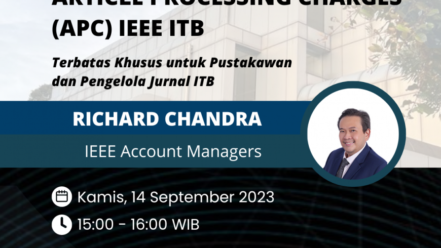 Sharing Session Article Processing Charges (APC) IEEE ITB