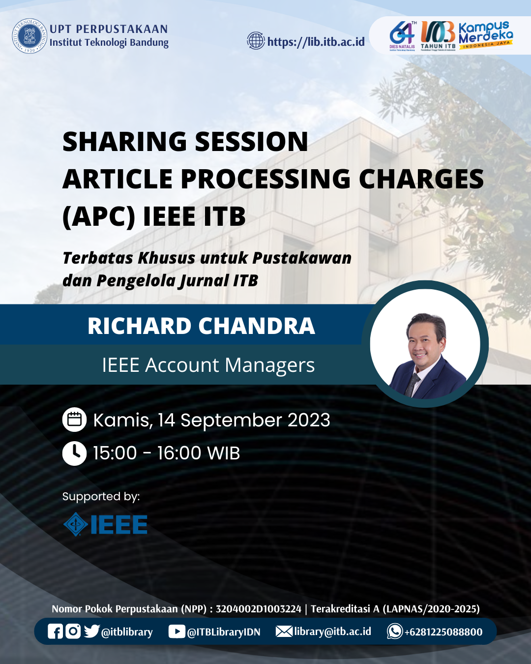 Sharing Session Article Processing Charges (APC) IEEE ITB