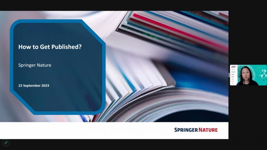 HOW TO GET PUBLISHED WITH SPRINGER NATURE