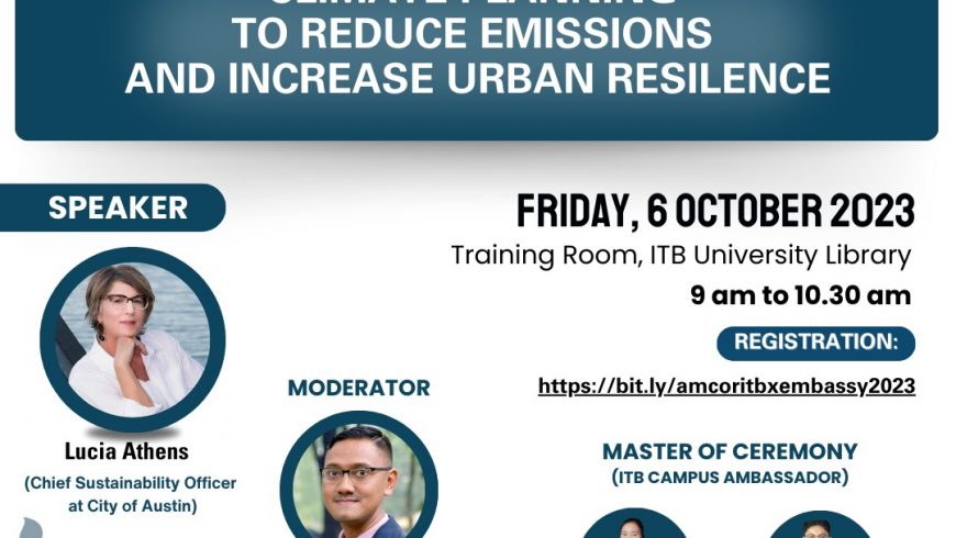 sharing session on “Climate Planning to Reduce Emissions and Increase Urban Resilience”