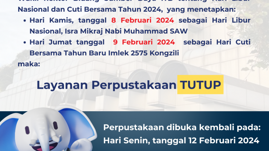 Pengumuman Tutup Layanan Perpustakaan