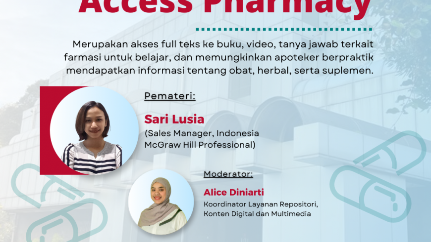 Sosialisasi Akses Database McGraw Hill Access Pharmacy