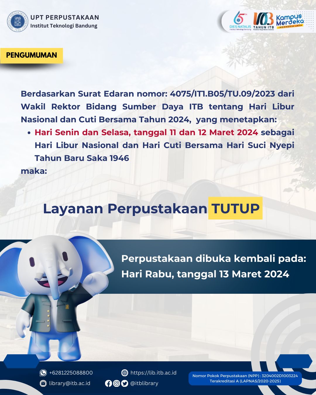 Pengumuman Libur Layanan