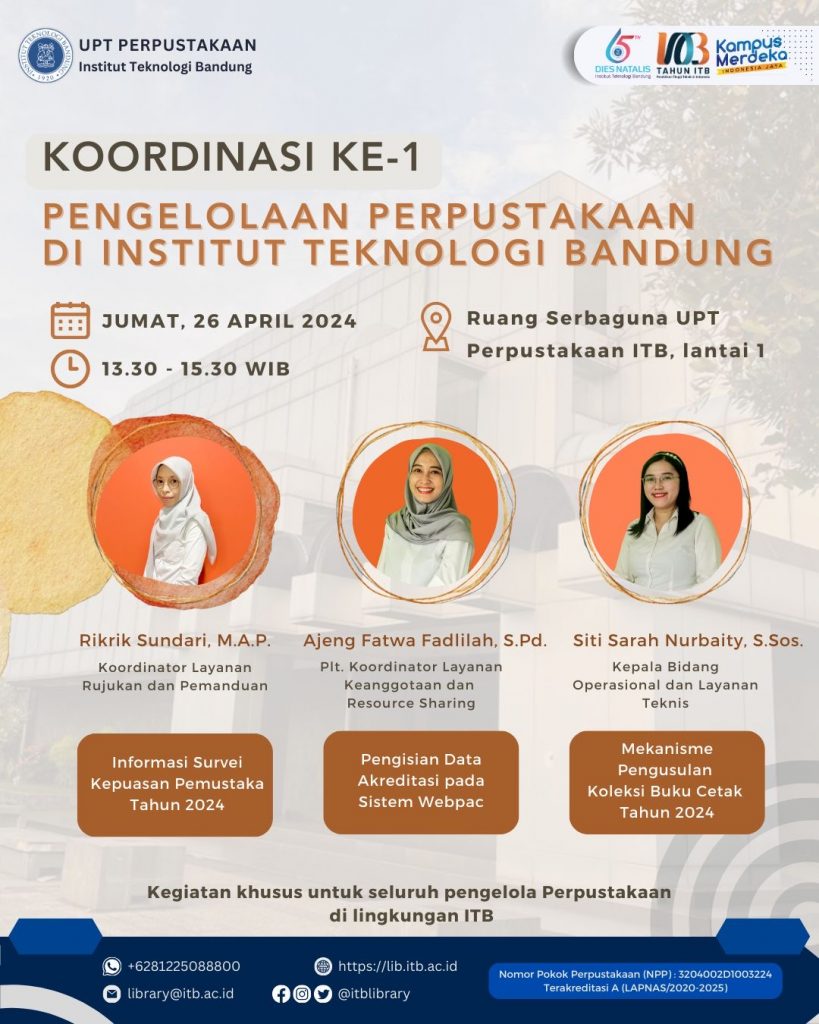 Koordinasi Ke-1 Pengelolaan Perpustakaan di Lingkungan Institut Teknologi Bandung