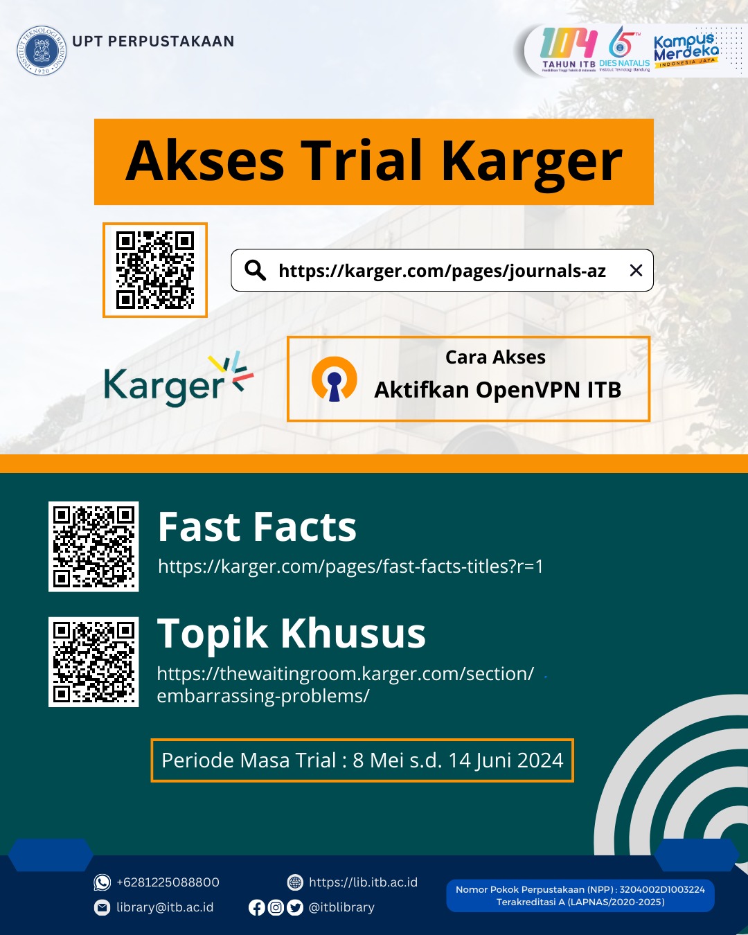 TRIAL ACCESS KARGER  8 Mei 2024 – 14 Juni 2024