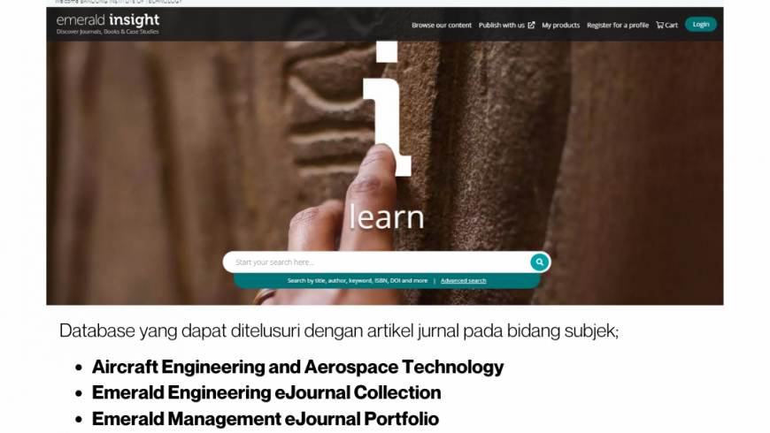 PERPUSTAKAAN ITB BERLANGGANAN AKSES Emerald