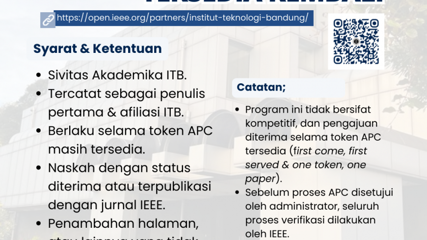 Dukungan APC ITB IEEE Tersedia Kembali di ITB