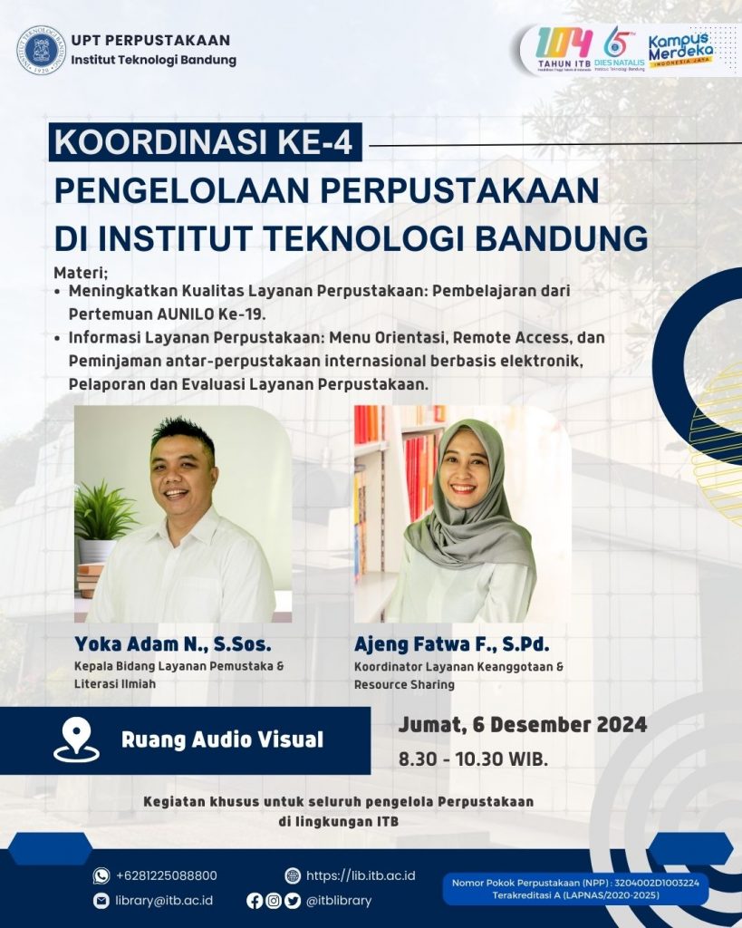 Koordinasi ke-4 Pengelolaan Perpustakaan di lingkungan ITB