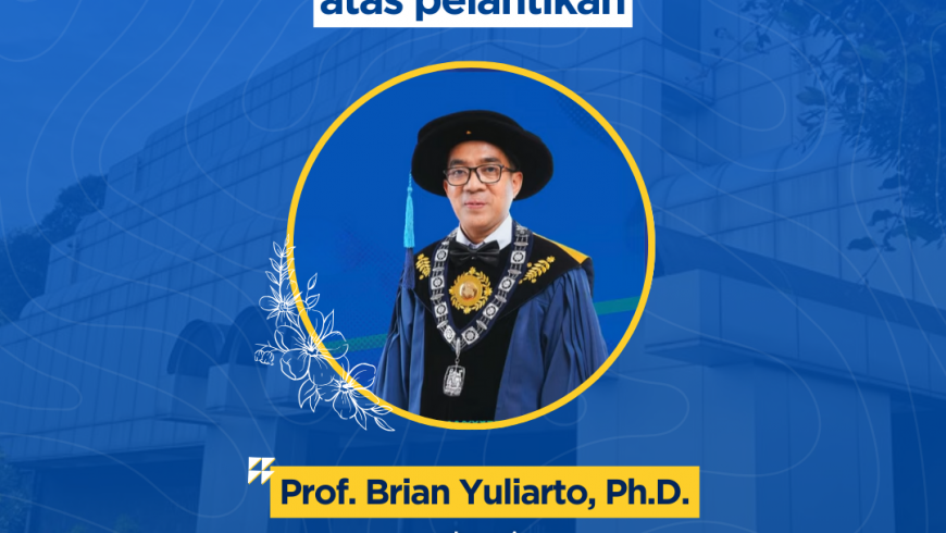 Selamat dan Sukses atas pelantikan Wakil Rektor Bidang Riset dan Inovasi, Prof. Brian Yuliarto, Ph.D.