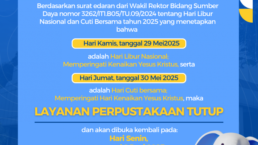Pengumuman Penutupan Layanan Perpustakaan