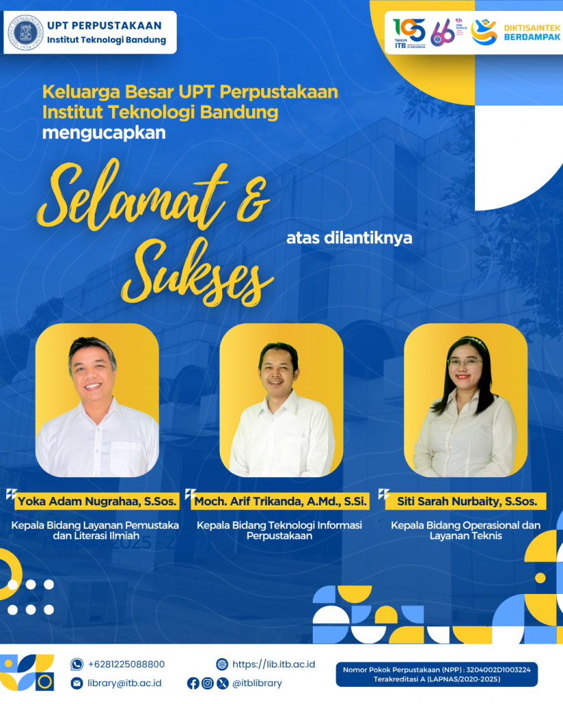 Pelantikan Pejabat Baru di Lingkungan UPT Perpustakaan ITB
