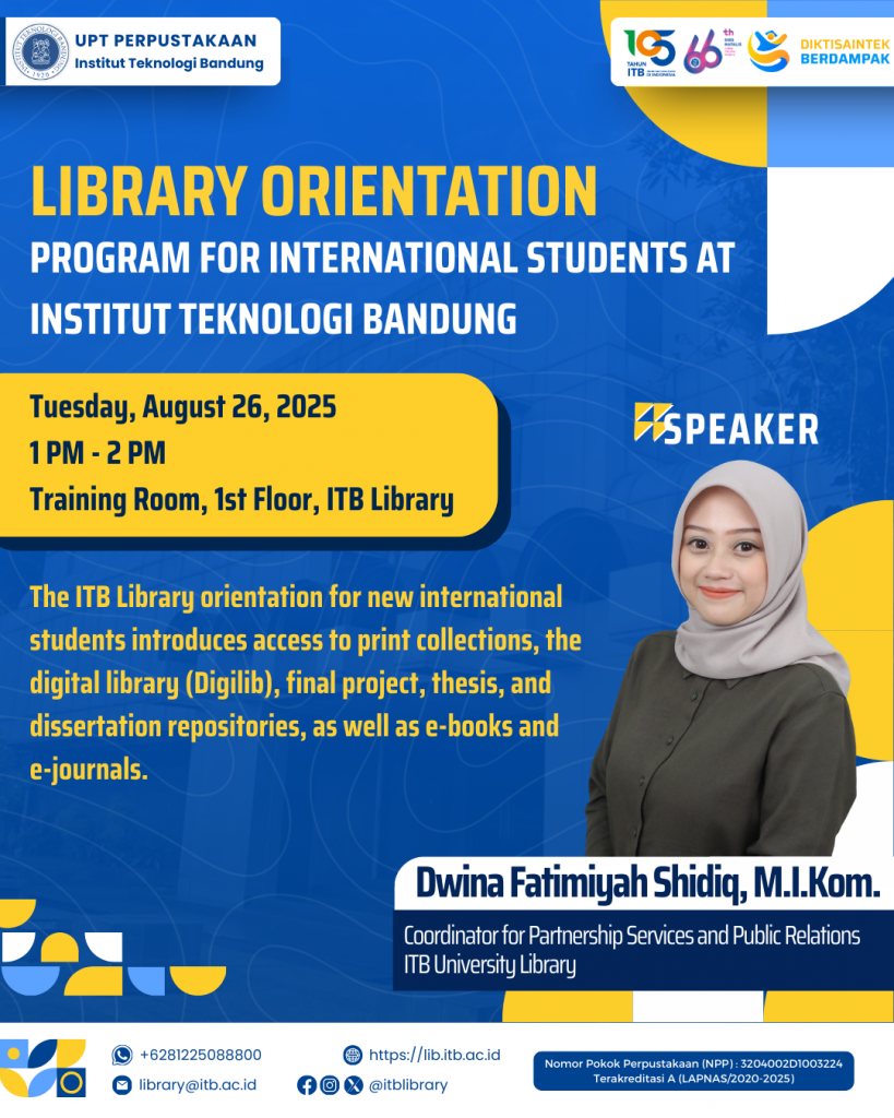 Library Orientation Program for International Students at ITB