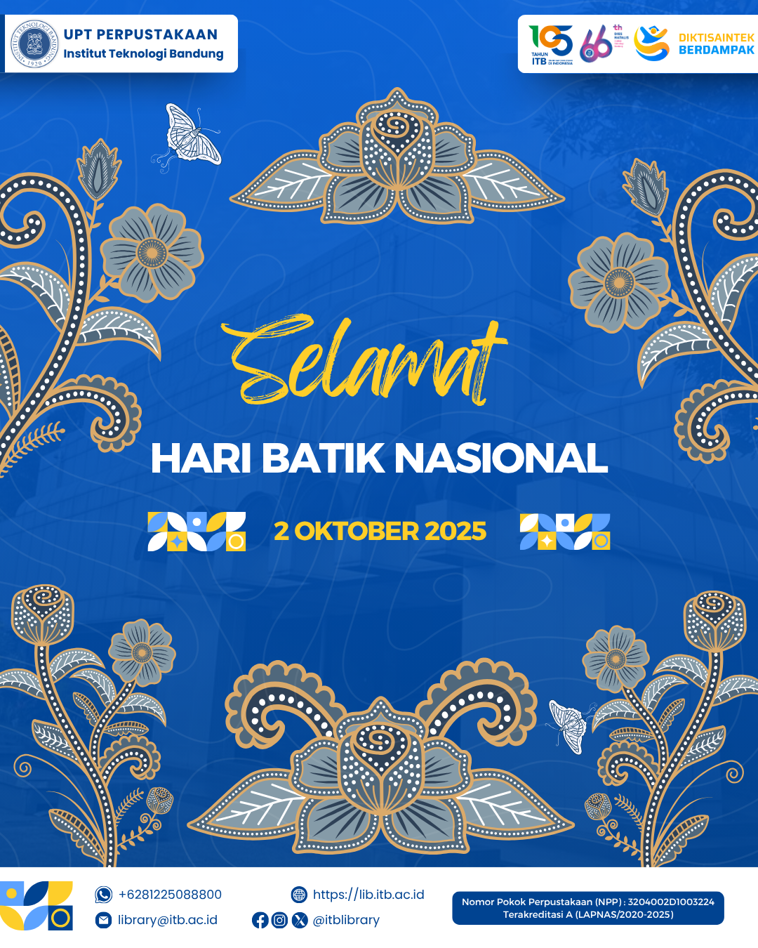 UPT Perpustakaan ITB Peringati Hari Batik Nasional dengan Koleksi Karya Akademik tentang Batik