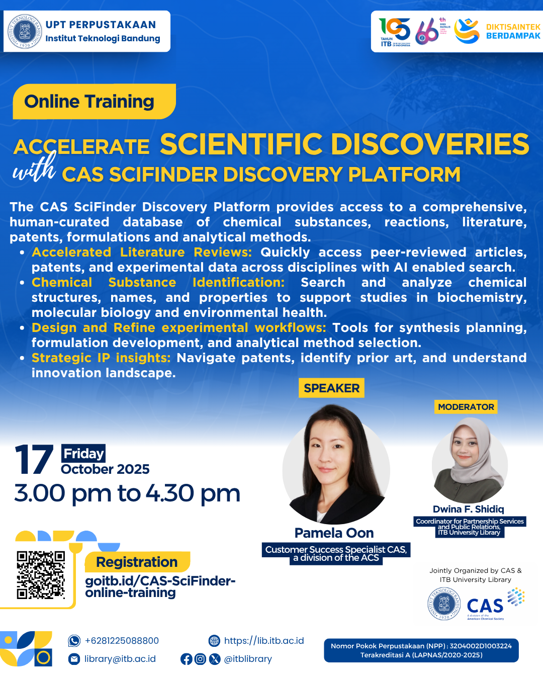 Optimalisasi Riset Akademik melalui Online Training CAS SciFinder Discovery Platform